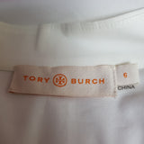 TORY BURCH White Embroidered Top Size 6 / S.