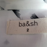 BA&SH White/Black Print Shirt Size 2 / M / 38.