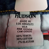 HUDSON Womens Blue Straight Crop Jeans W25 L26