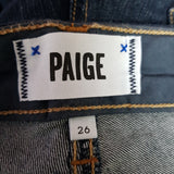 PAIGE Kylie Womens Crop Navy Jeans W26 L26.