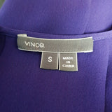 VINCE Purple Silk Top Size S