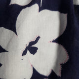 Velvet BY Graham & Spencer Navy White Floral Print Top Size S.