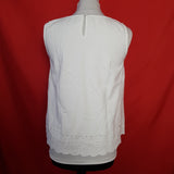 CREW Clothing White Cotton Top Size 10.