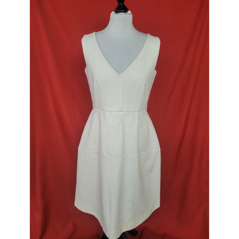 SPORTMAX womens white dress with V front cut out Size L